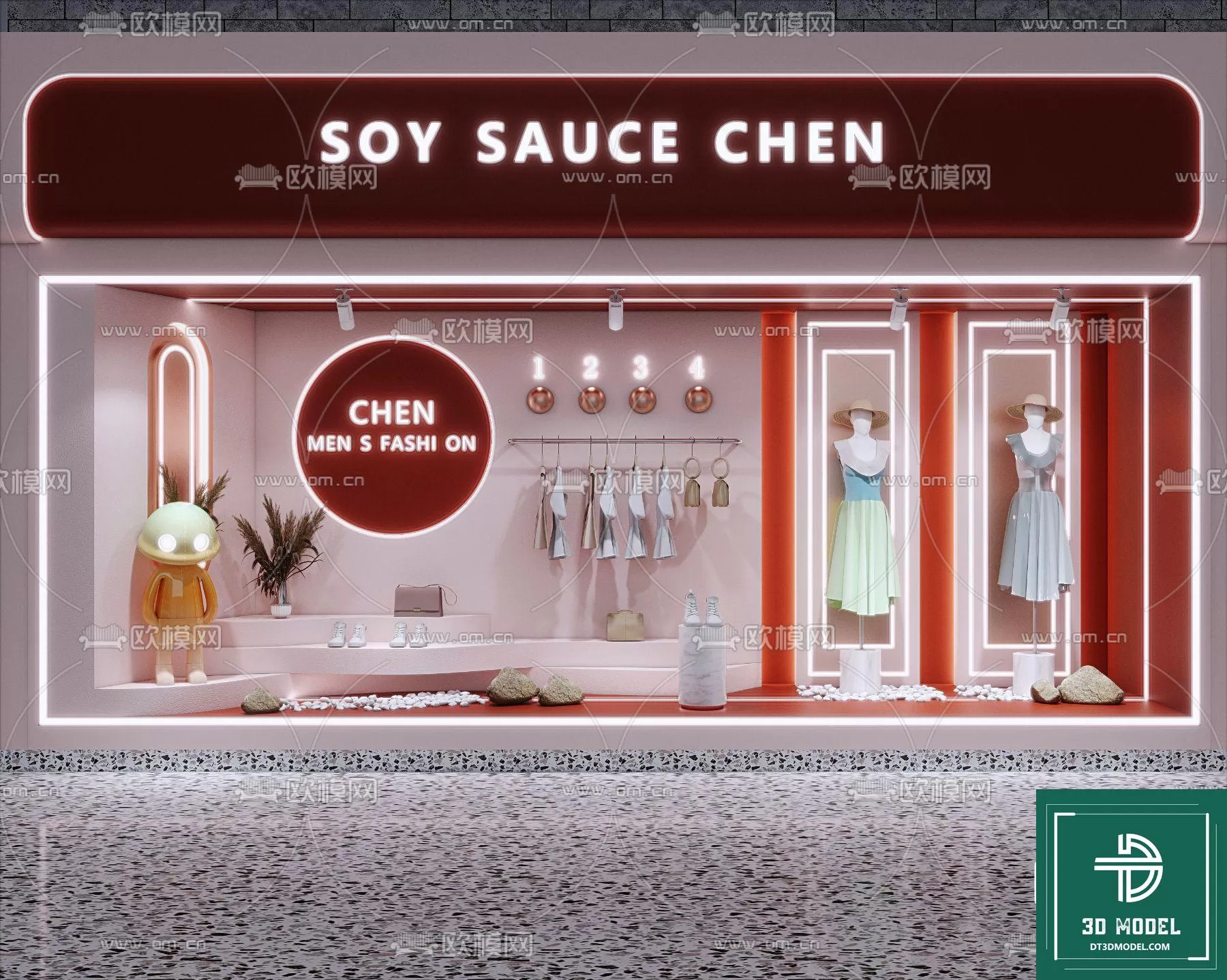 CLOTHES SHOP DECOR – 3D MODELS – 084 – PRO CLOTHES SHOP DECOR – 3D MODELS – 084 – PRO