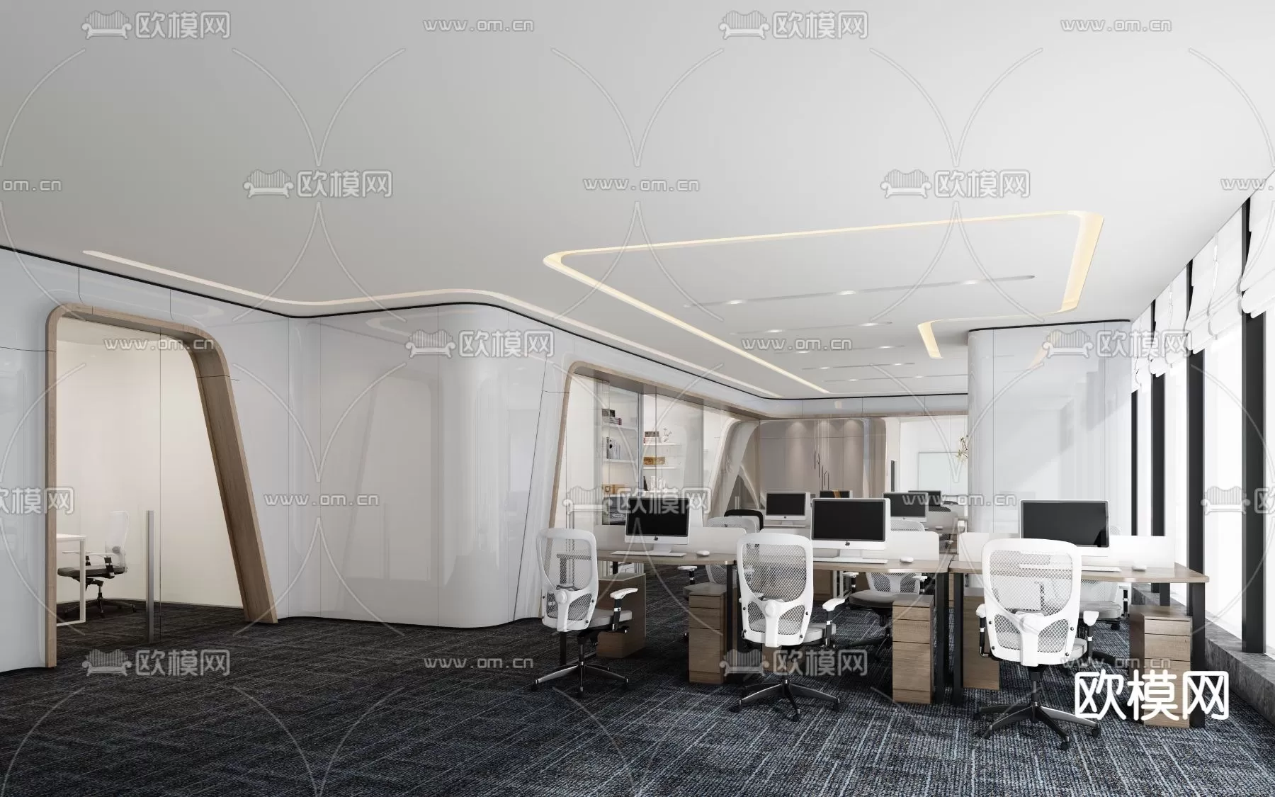 OFFICE SCENES – BLOCKS 3D MODELS – 073 – PRO