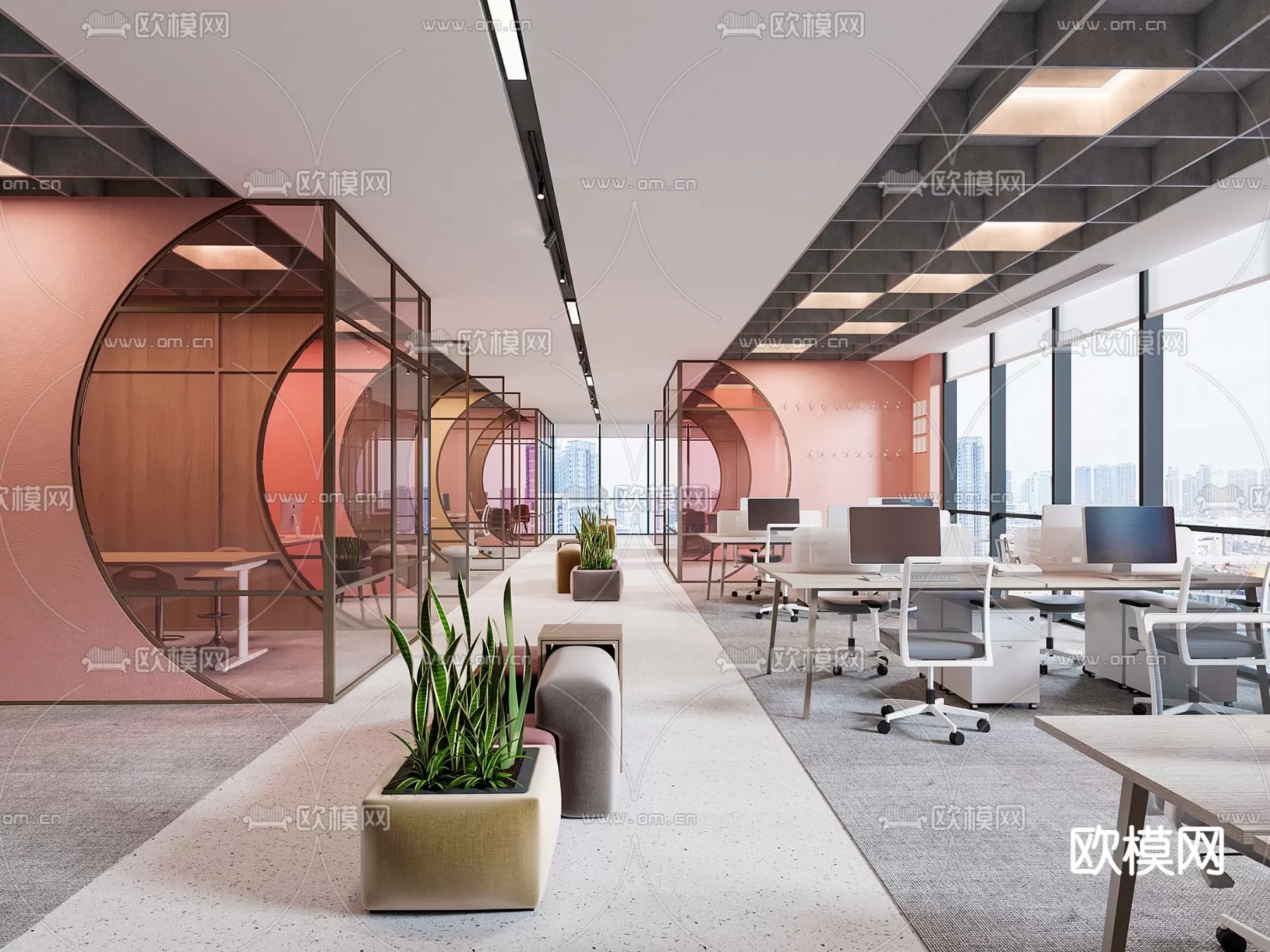 OFFICE SCENES – BLOCKS 3D MODELS – 077 – PRO