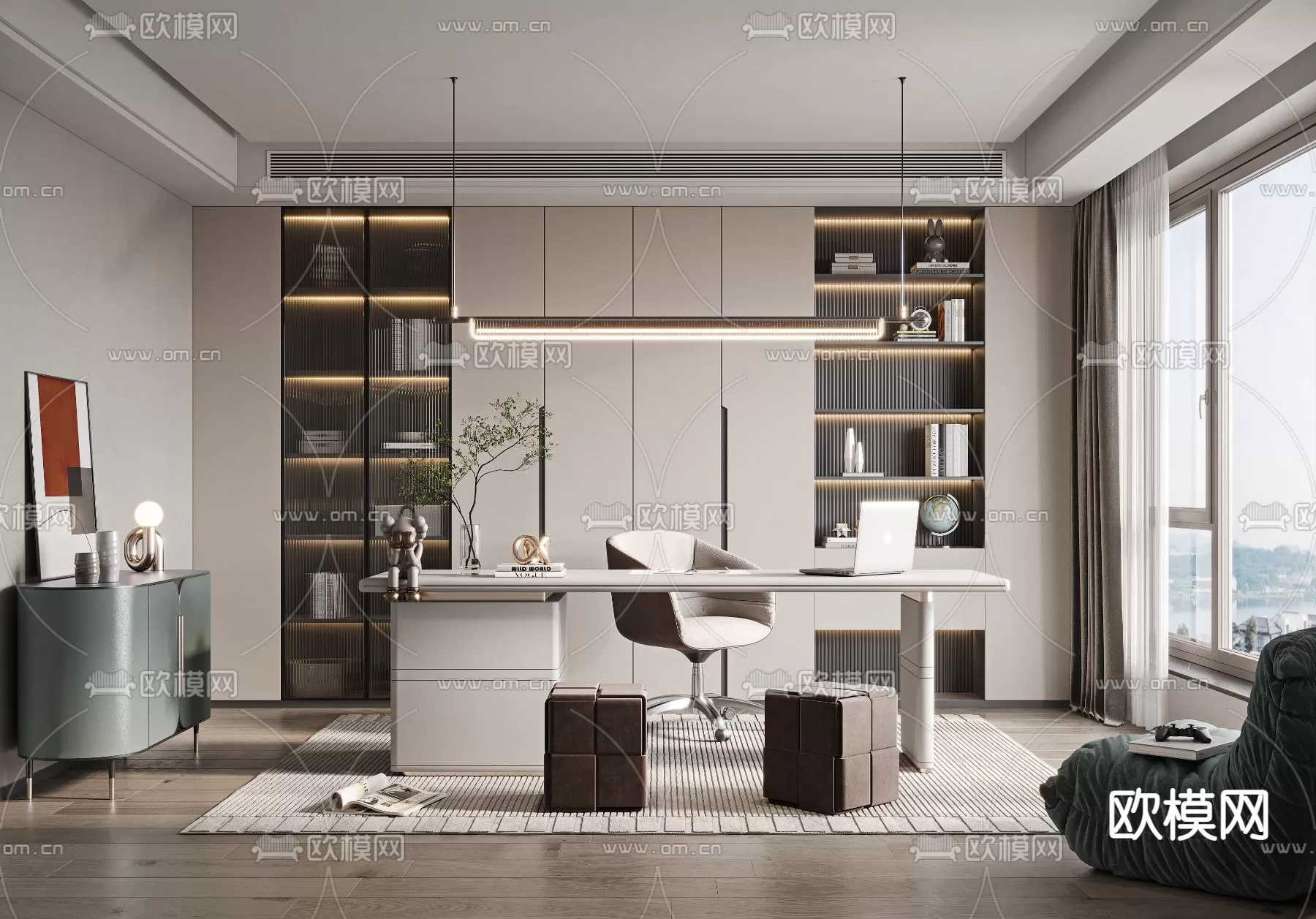 OFFICE SCENES – BLOCKS 3D MODELS – 094 – PRO