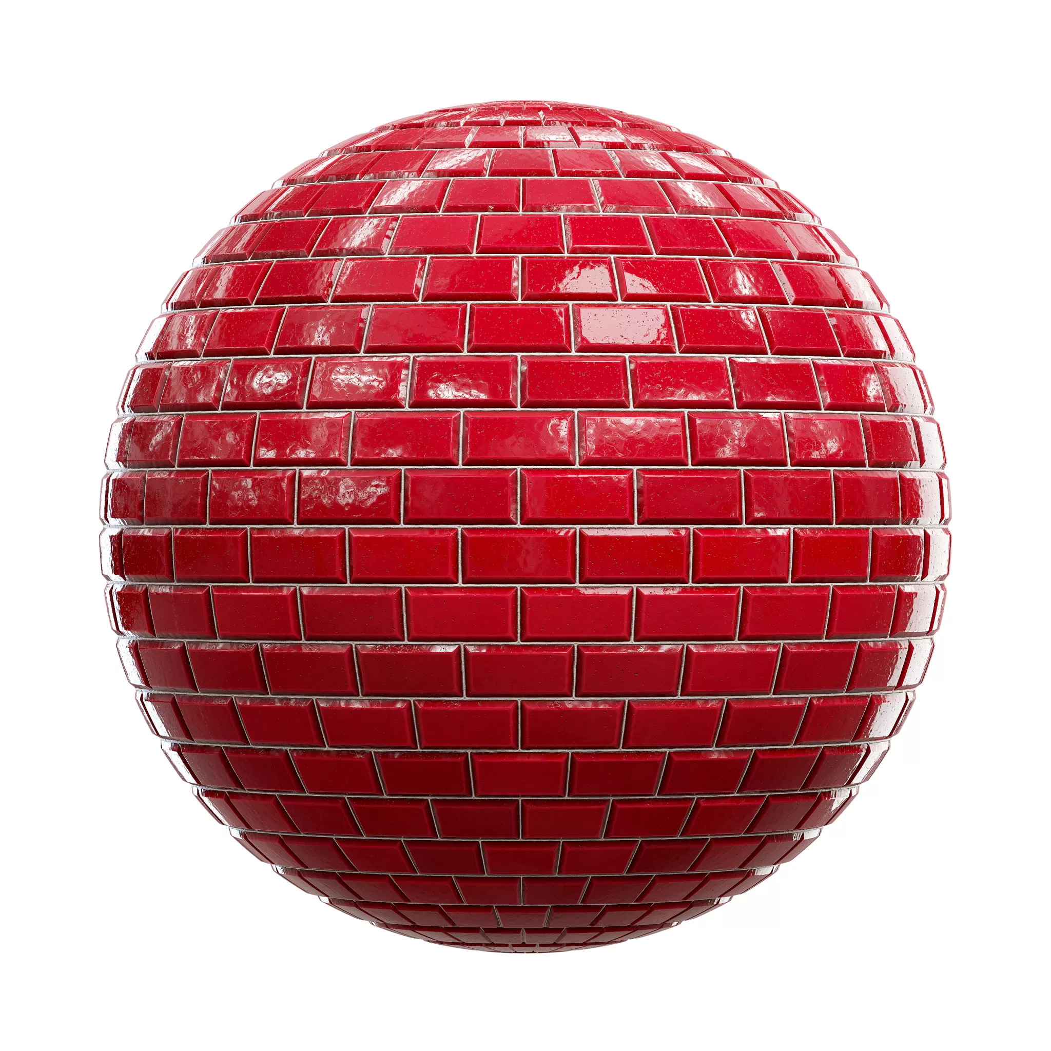 Blocks Exterior Brick Walls PBR Textures – 4K – 8K – shiny_red_brick_wall_45_45