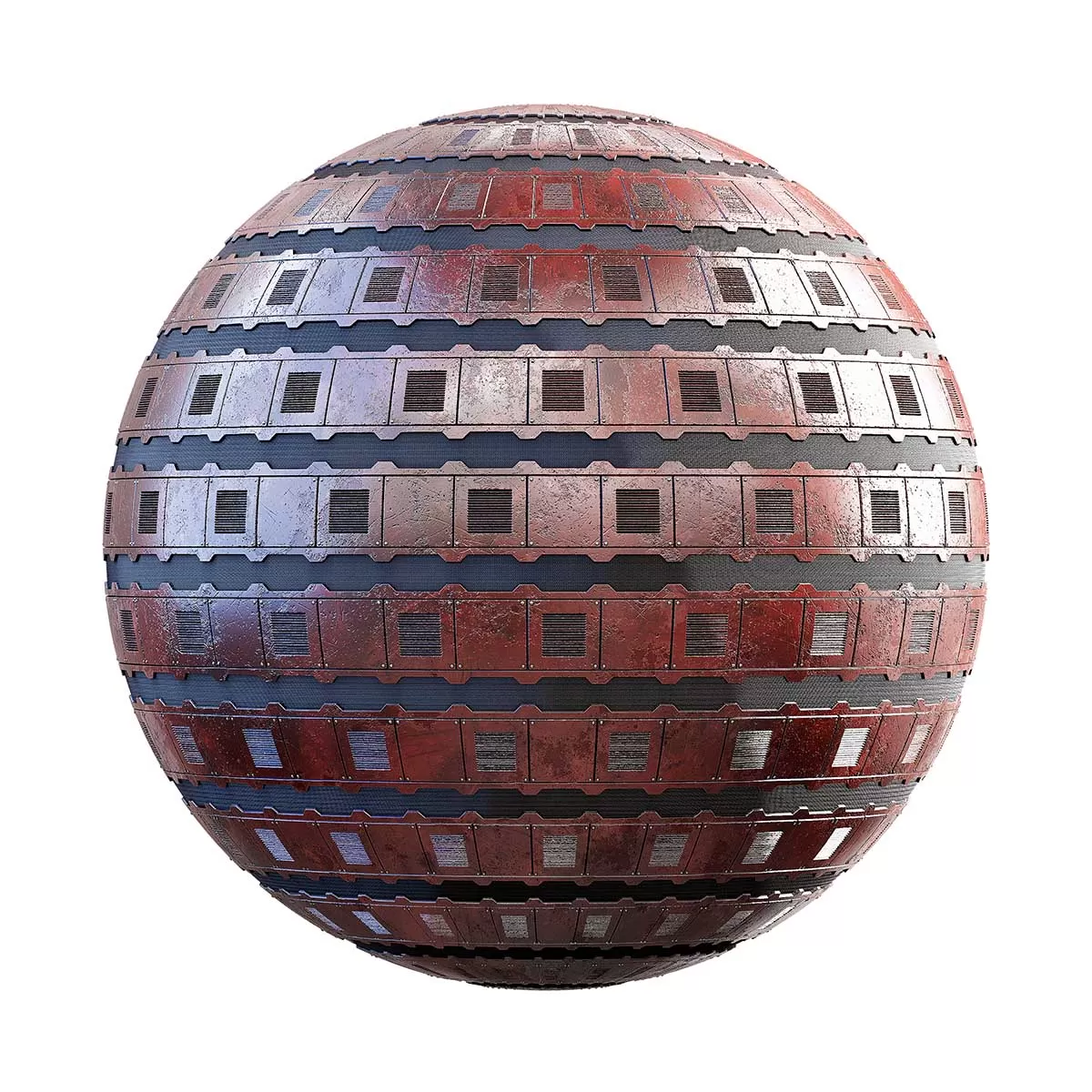PBR Textures Volume 32 – Sci-Fi – 4K – 8K – red_metal_wall_28_28