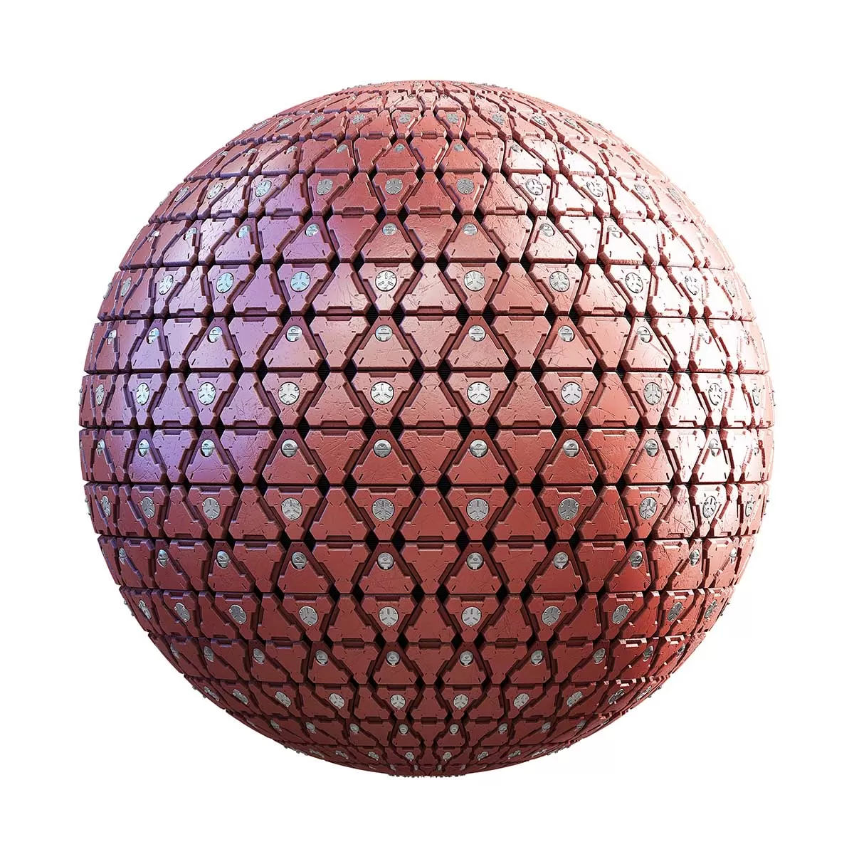PBR Textures Volume 32 – Sci-Fi – 4K – 8K – red_triangular_panels_28_12