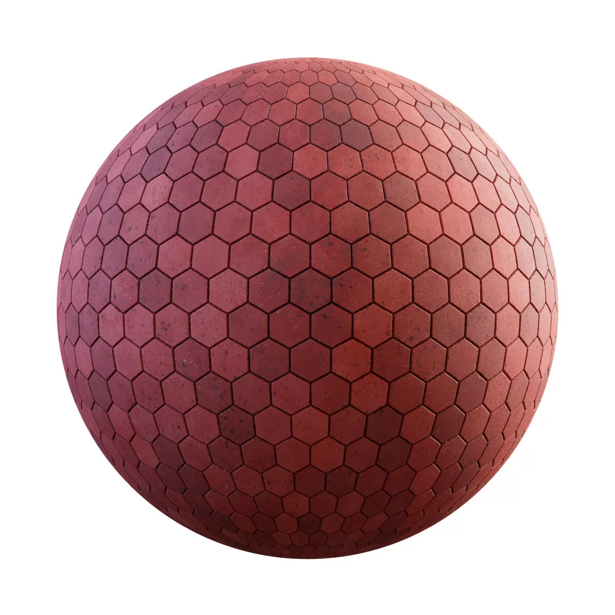 PBR Textures Volume 34 – Pavements – 4K – red_hexagon_concrete_pavement_36_20