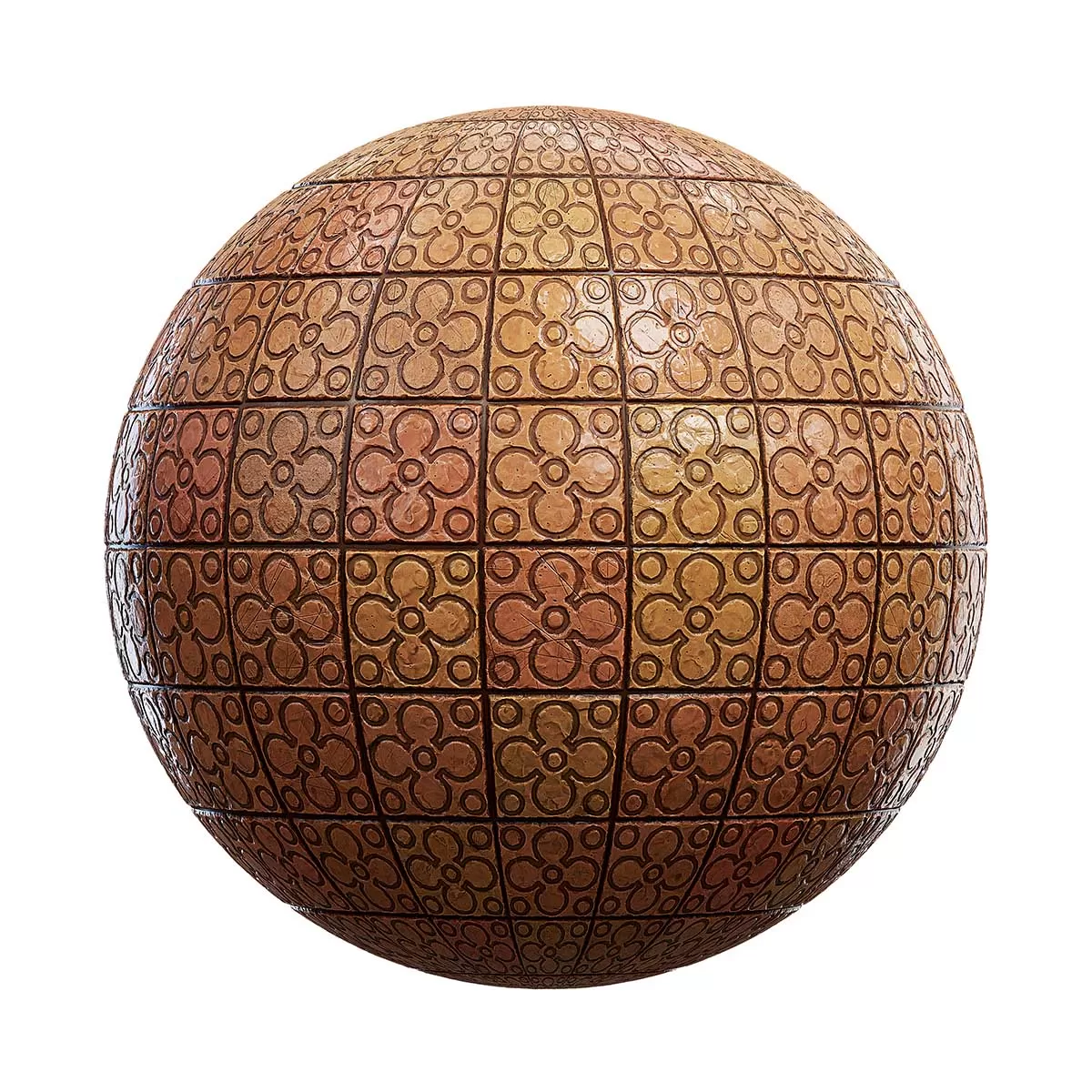PBR Textures Volume 41 – Clay – 4K – 8K – patterned_brown_clay_44_12