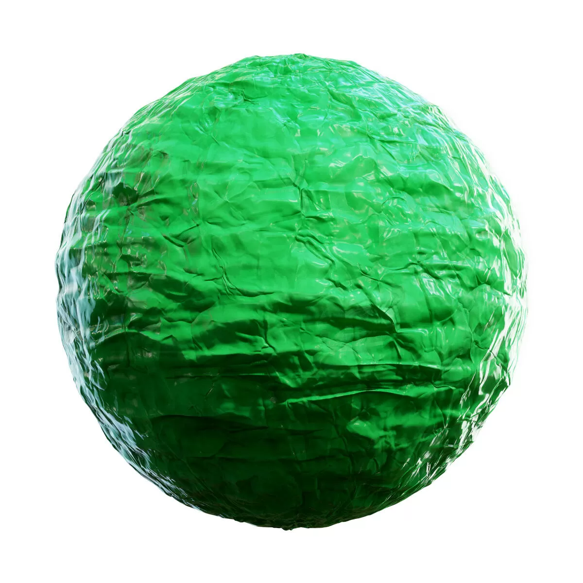 PBR Textures Volume 44 – Plastic – 4K – 8K – green_wrinkled_foil_41_08