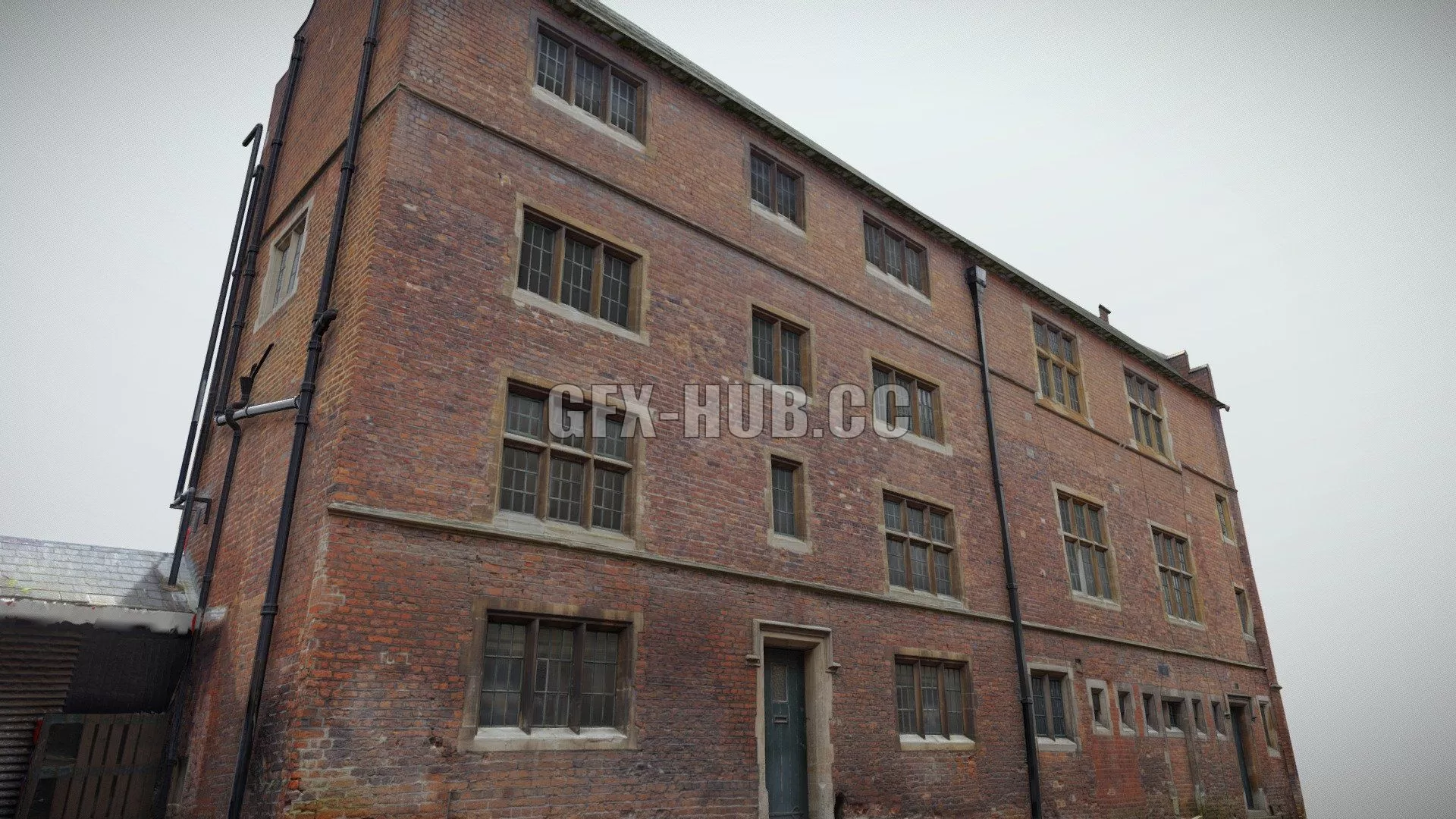 PBR Game 3D Model – 17th Century Building