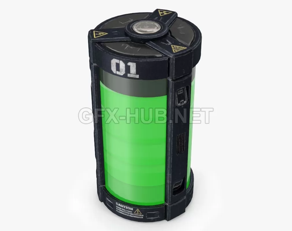 PBR Game 3D Model – Sci-Fi Power Element (max 2013 Vray)