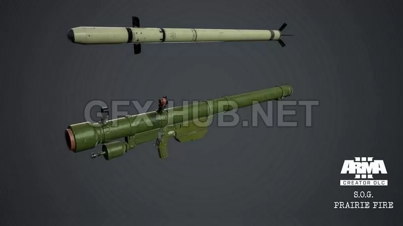 PBR Game 3D Model – 9K32 Strela missile launcher