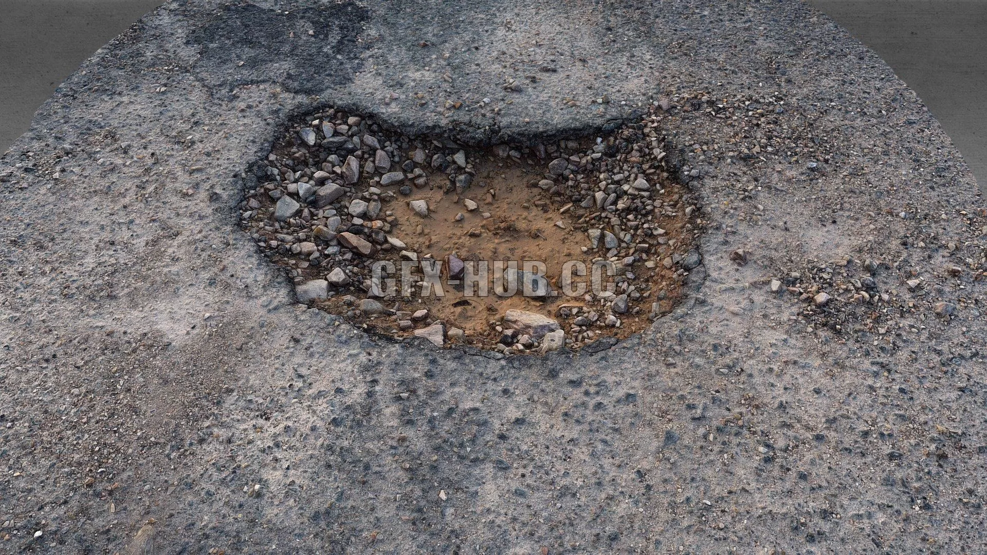 PBR Game 3D Model – A Pothole