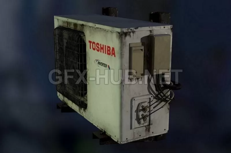 PBR Game 3D Model – AC Outdoor Unit
