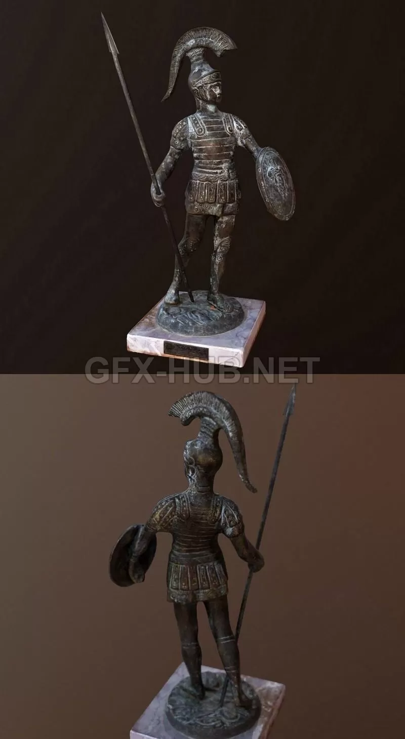 PBR Game 3D Model – Achilles Statue