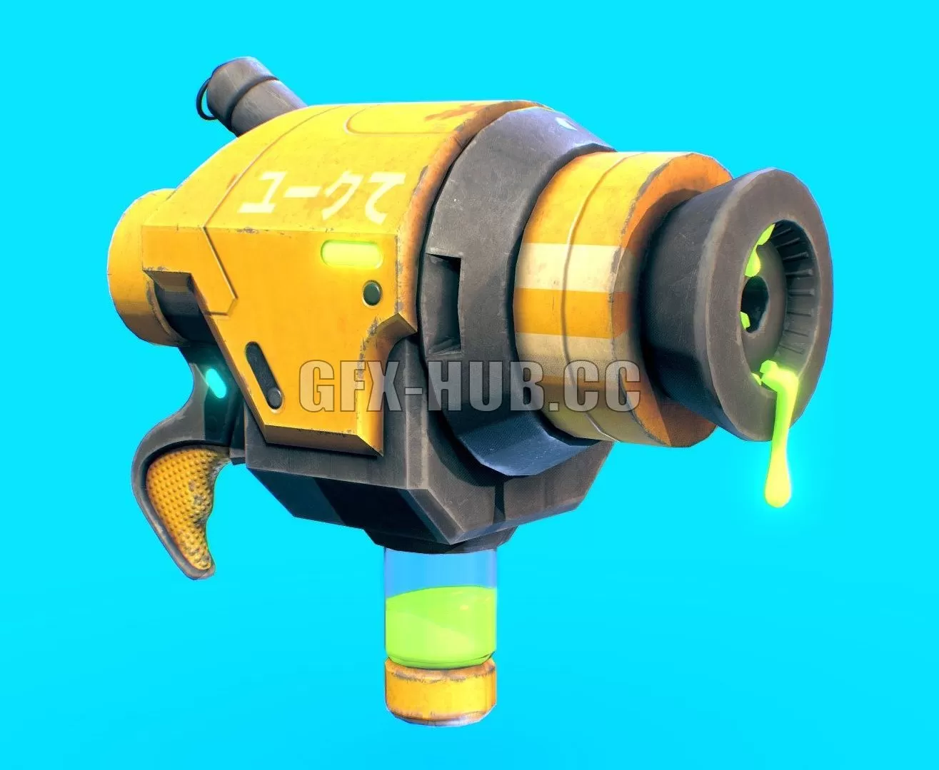 PBR Game 3D Model – Acid Gun