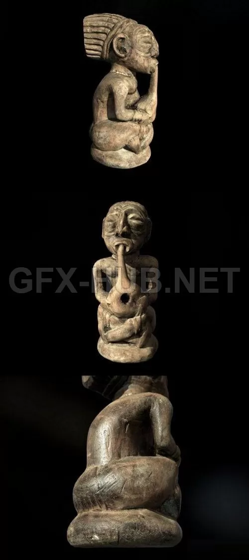 PBR Game 3D Model – African Statue 01 PBR