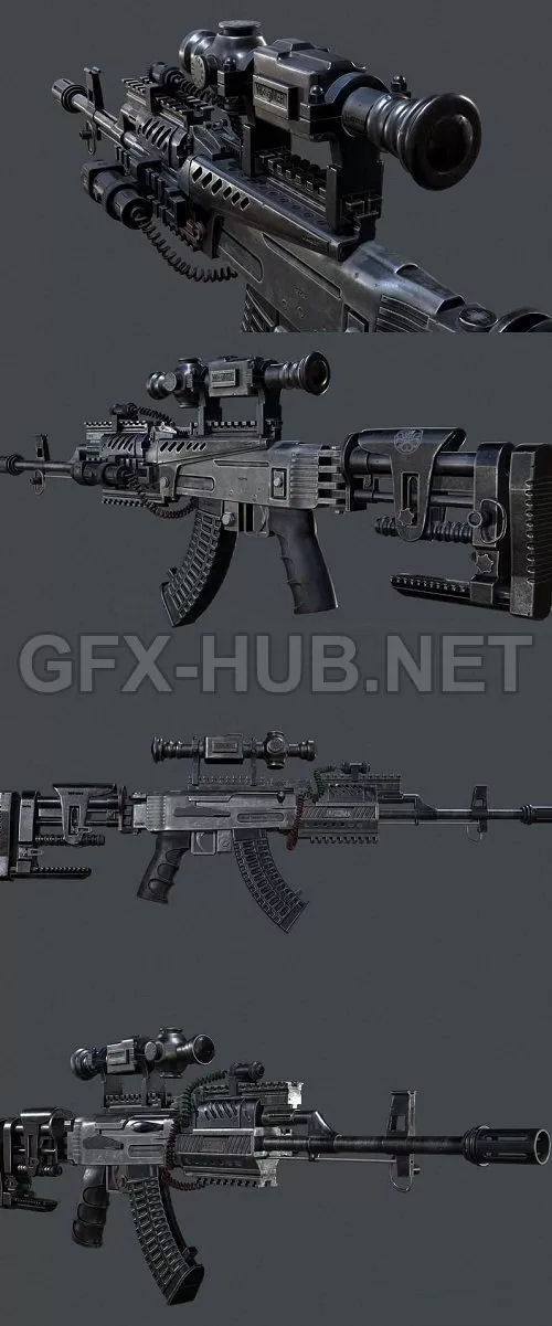 PBR Game 3D Model – AK Modfied