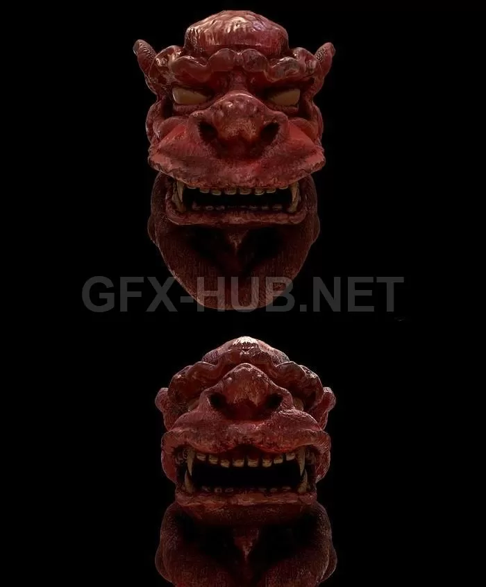 PBR Game 3D Model – Akuma