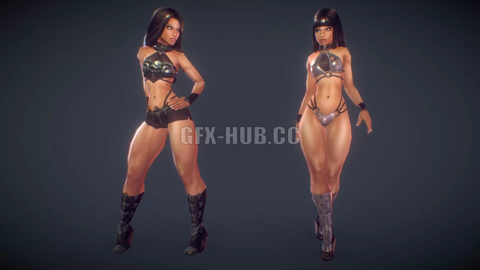 PBR Game 3D Model – Aleysha Low Poly