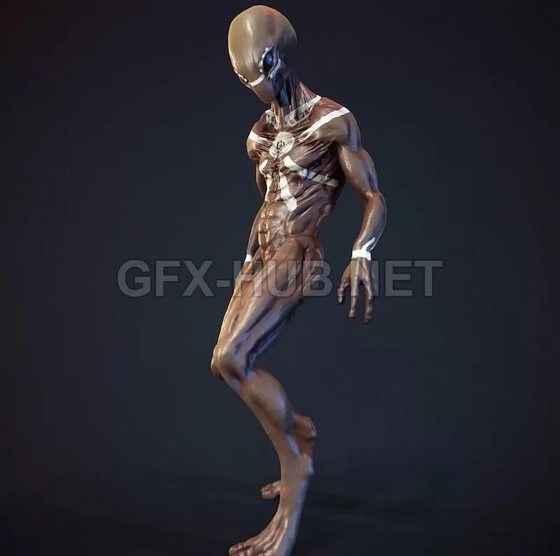 PBR Game 3D Model – Alien Character