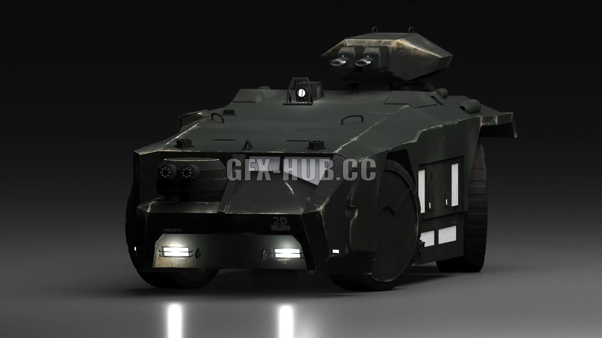 PBR Game 3D Model – Aliens USMC APC