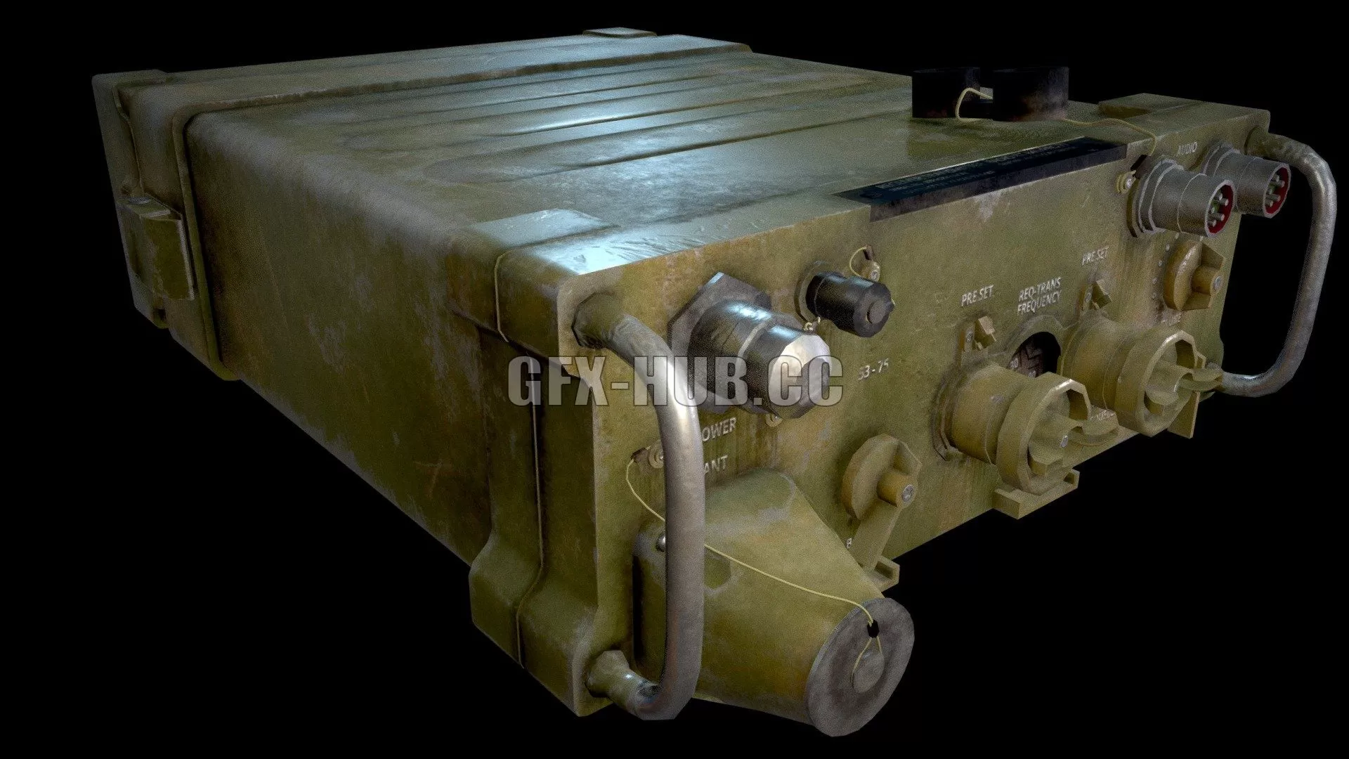 PBR Game 3D Model – AN PRC-77 Portable Radio Transceiver