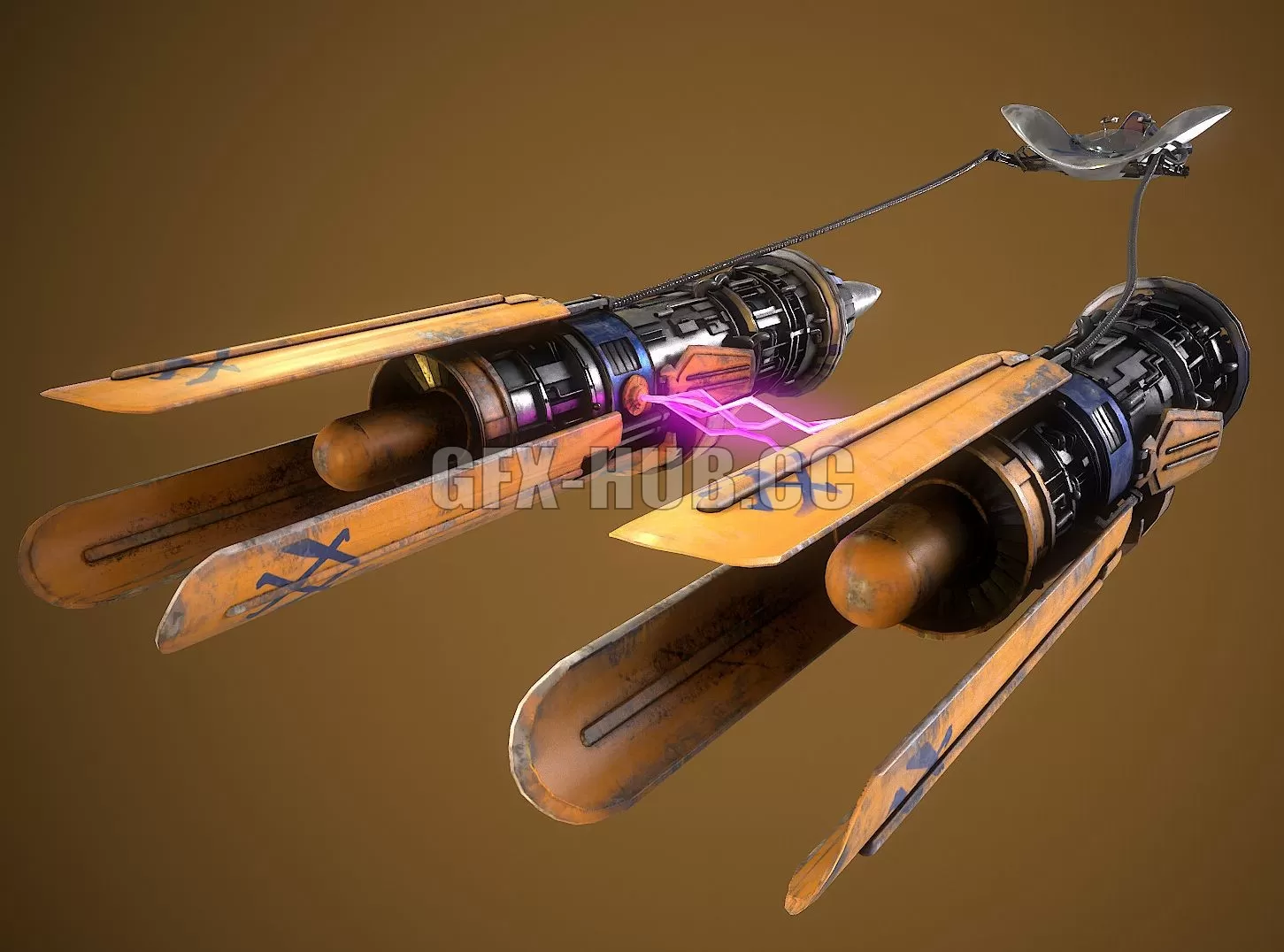 PBR Game 3D Model – Anakin Pod Racer PBR