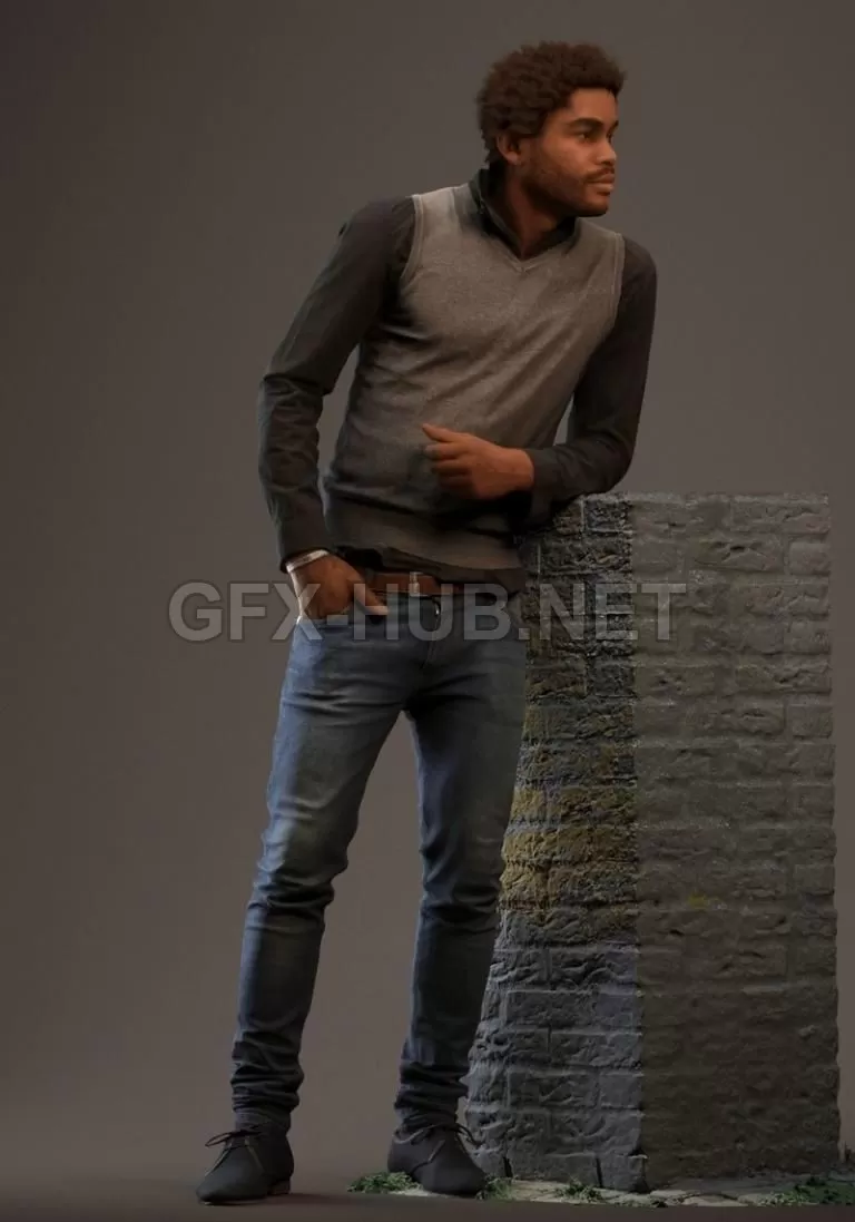 PBR Game 3D Model – Andres 002