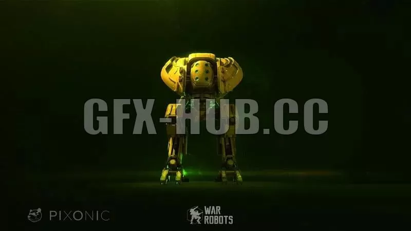 PBR Game 3D Model – Angler – War Robots Mecha