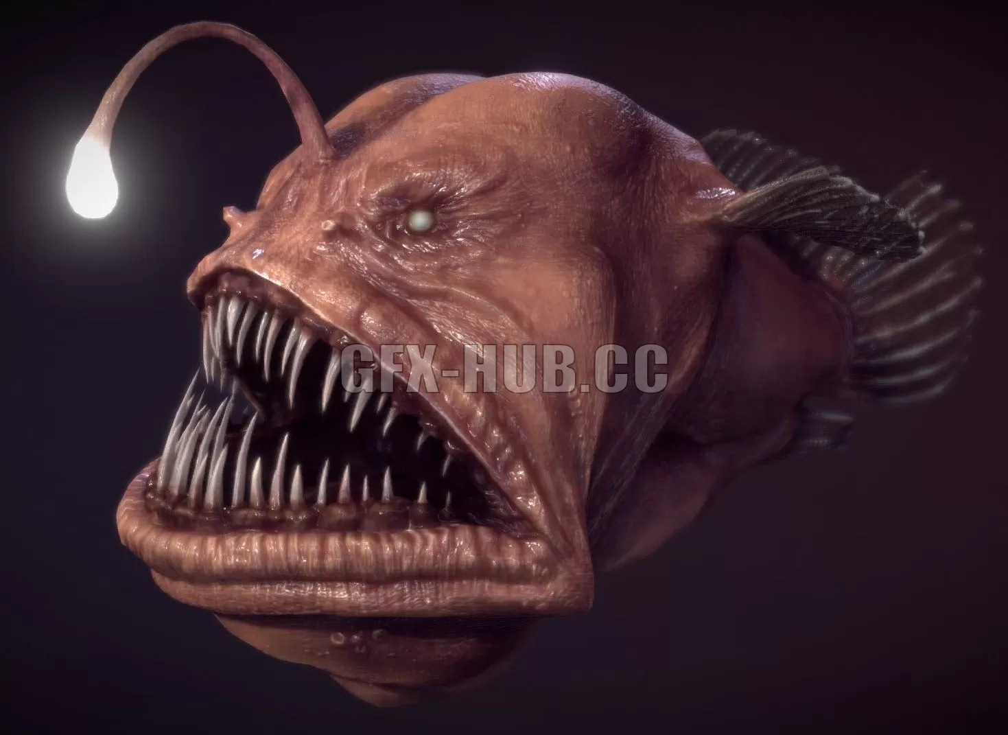 PBR Game 3D Model – Angler Fish