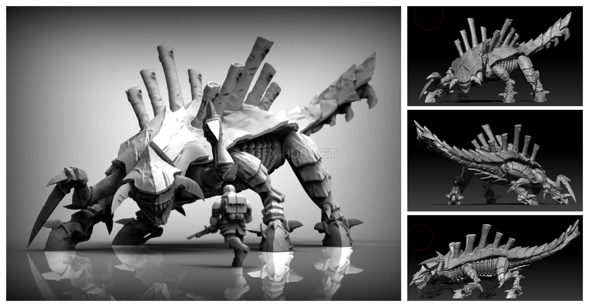 PBR Game 3D Model – Ankylofex 3D print model