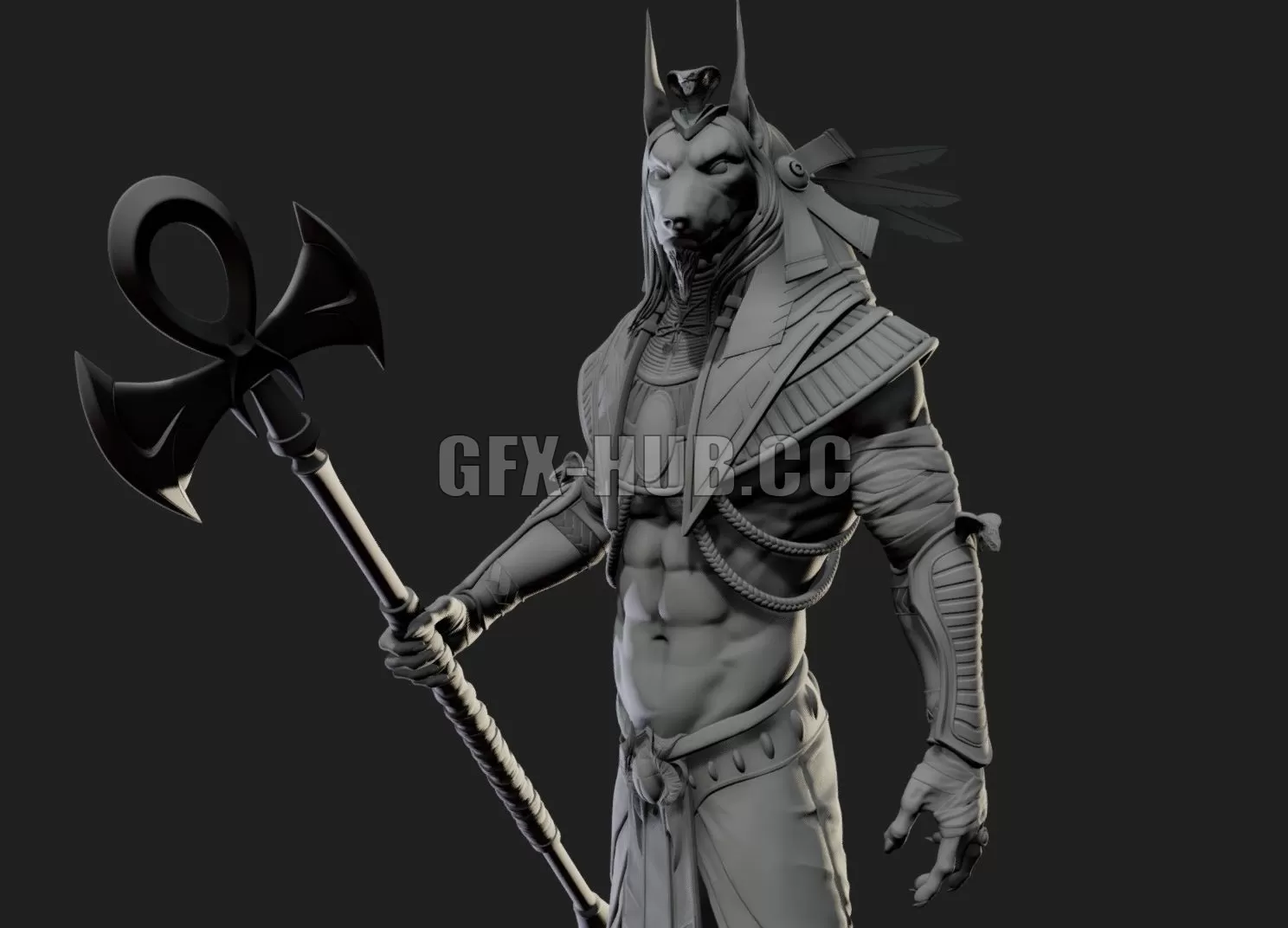 PBR Game 3D Model – Anubis