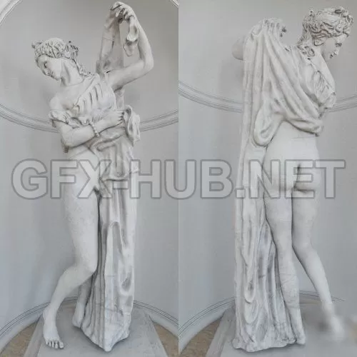 PBR Game 3D Model – Aphrodite Kallipygos (max, obj)