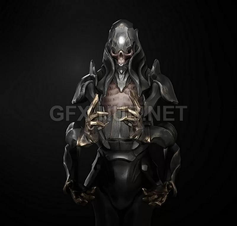 PBR Game 3D Model – Armored skeleton