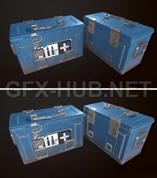 PBR Game 3D Model – ArtStation – Health Crate