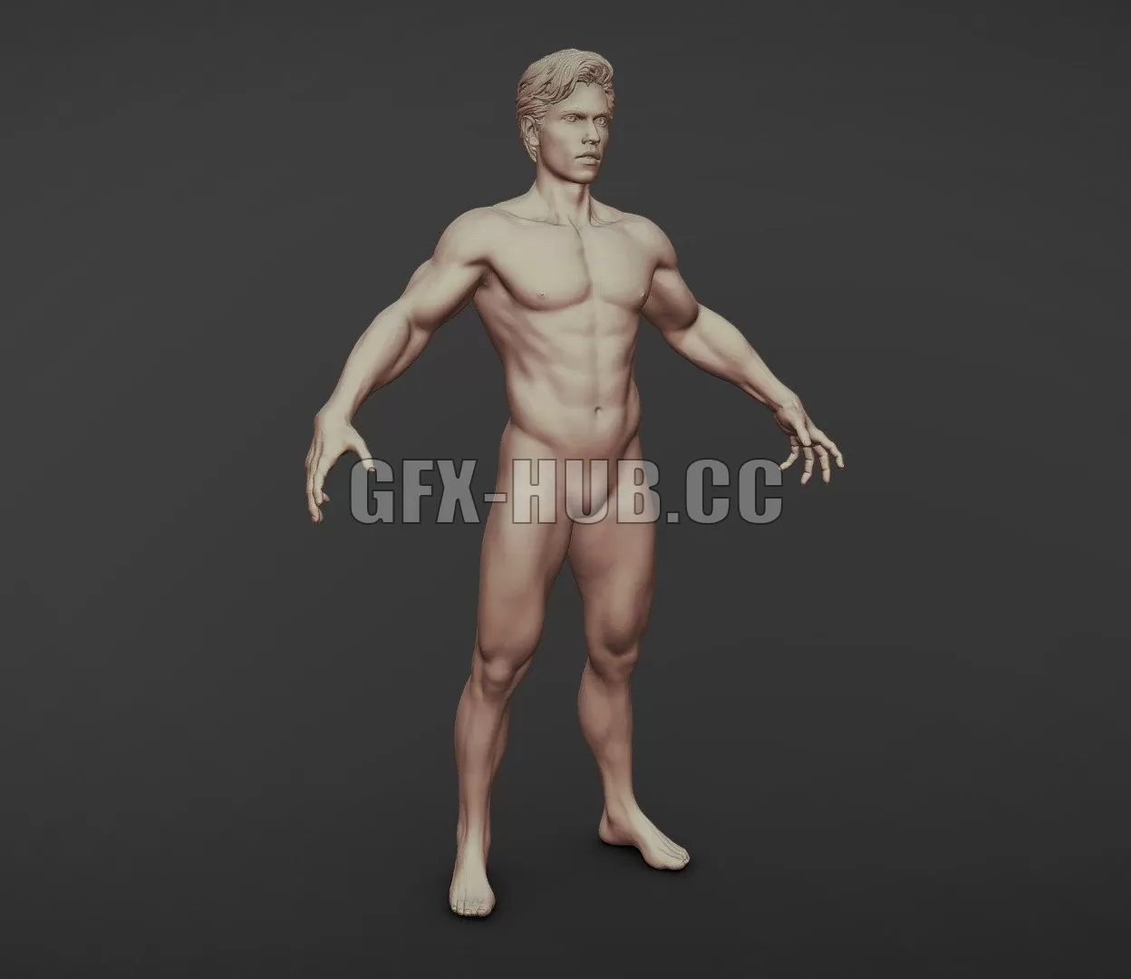 PBR Game 3D Model – ArtStation – Man Realistic Sculpt