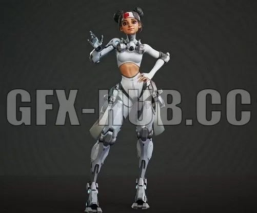 PBR Game 3D Model – Asami Overwatch