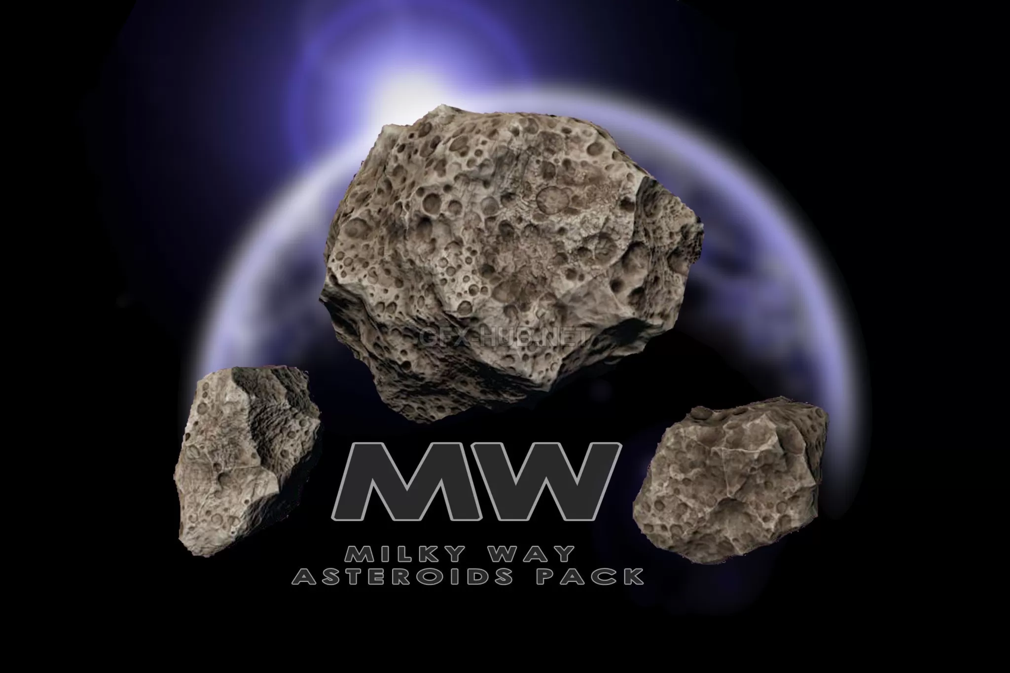 PBR Game 3D Model – Asteroids of Andromeda