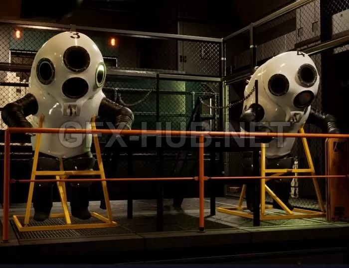 PBR Game 3D Model – Atmospheric Diving Suit