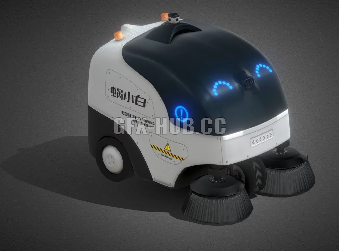 PBR Game 3D Model – Autonomous Robot Sweeper