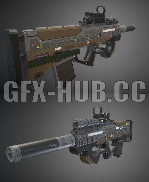 PBR Game 3D Model – AVA’s MAGPUL PDR Thunder