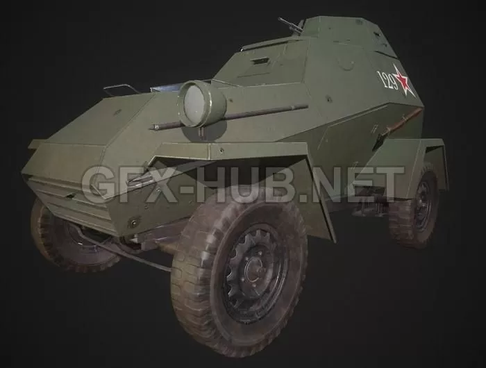 PBR Game 3D Model – BA-64