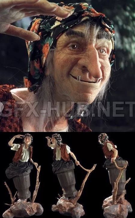 PBR Game 3D Model – Baba Yaga