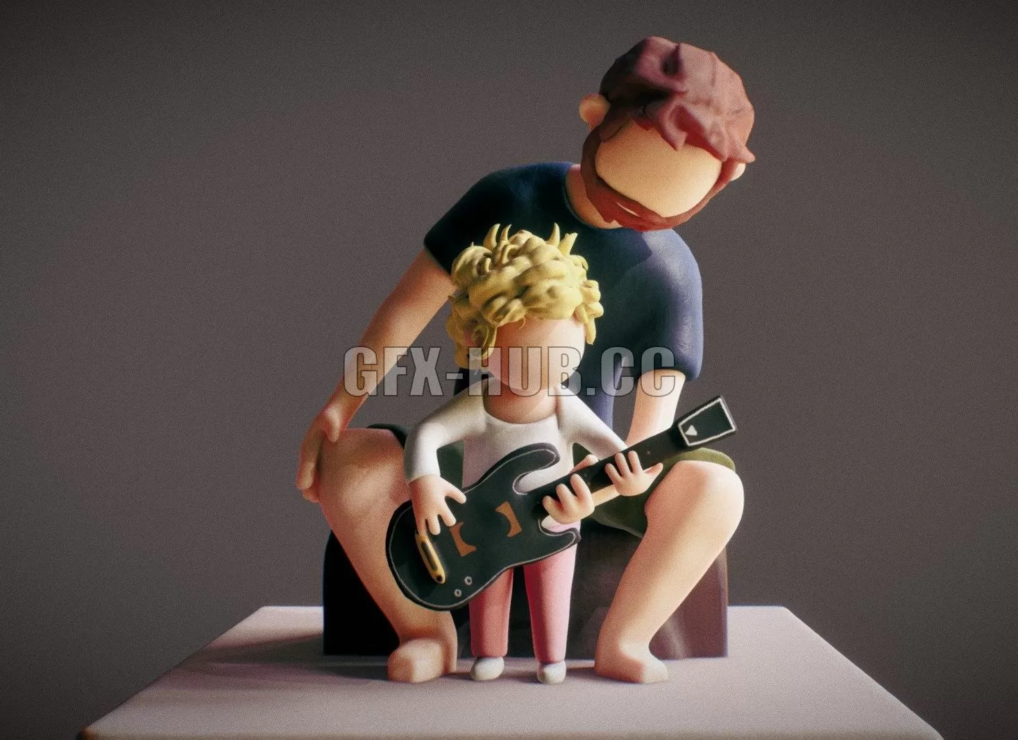 PBR Game 3D Model – Baby Learning