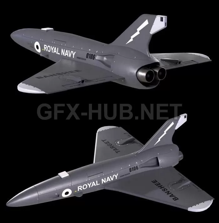 PBR Game 3D Model – Banshee Flight Drone