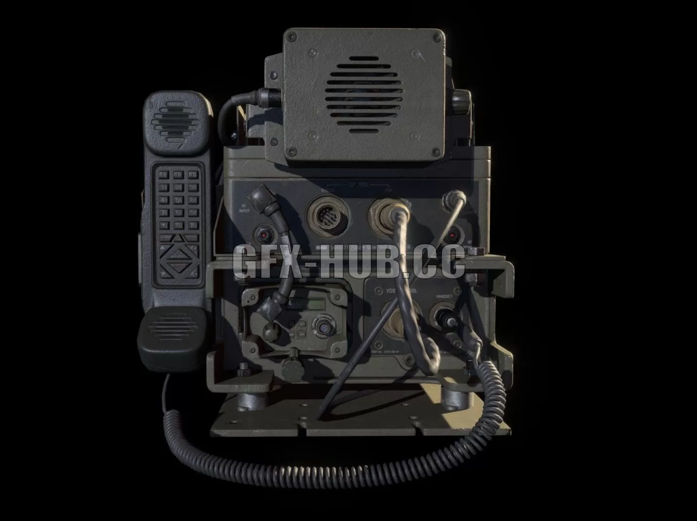 PBR Game 3D Model – Barrett PRC-2082 Radiostation