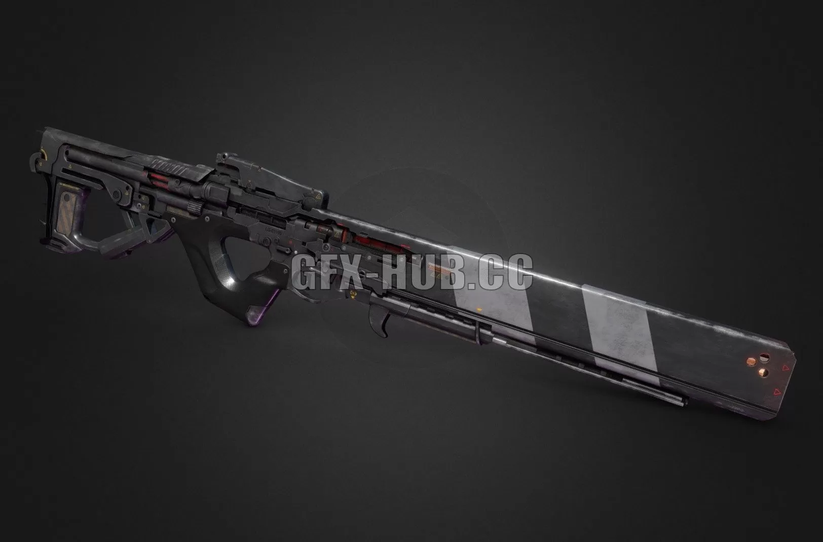 PBR Game 3D Model – Battle Rifle