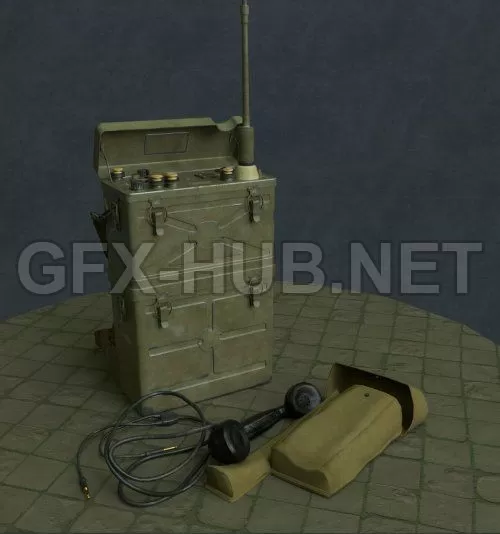 PBR Game 3D Model – BC-1000 Radio