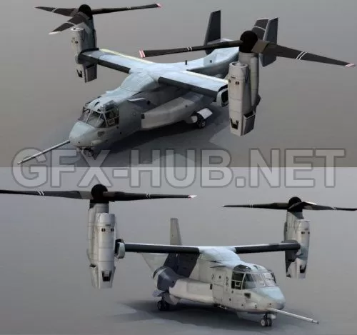 PBR Game 3D Model – Bell Boeing V-22 Osprey