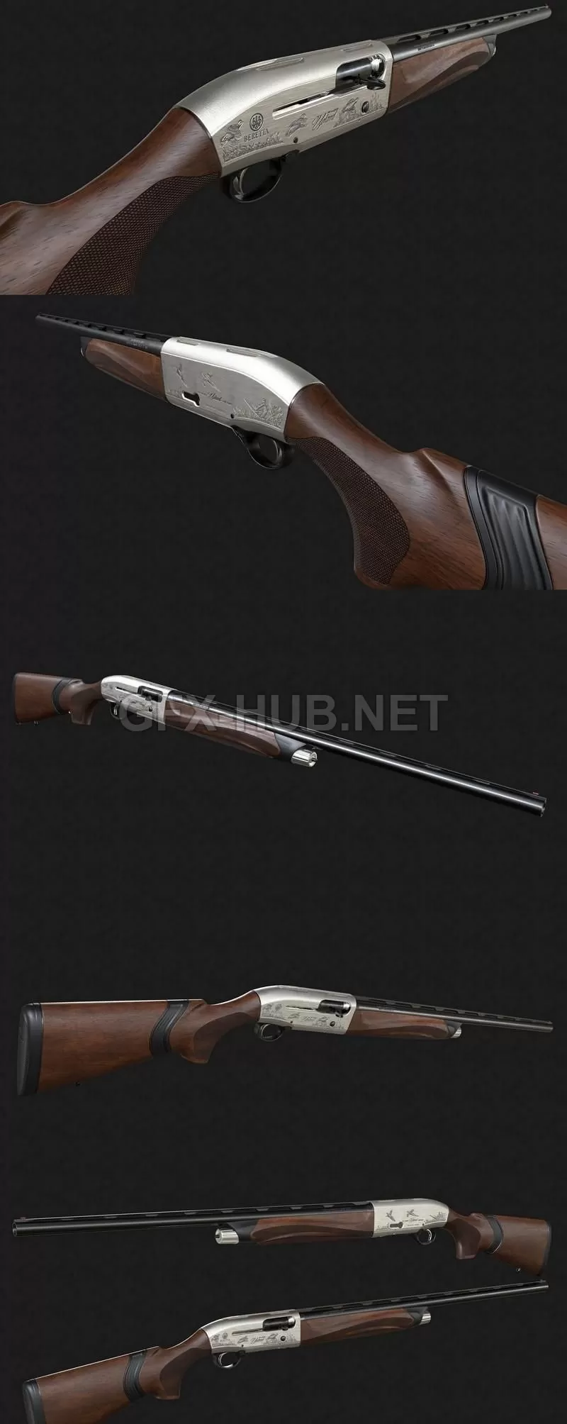 PBR Game 3D Model – Beretta A400 Upland