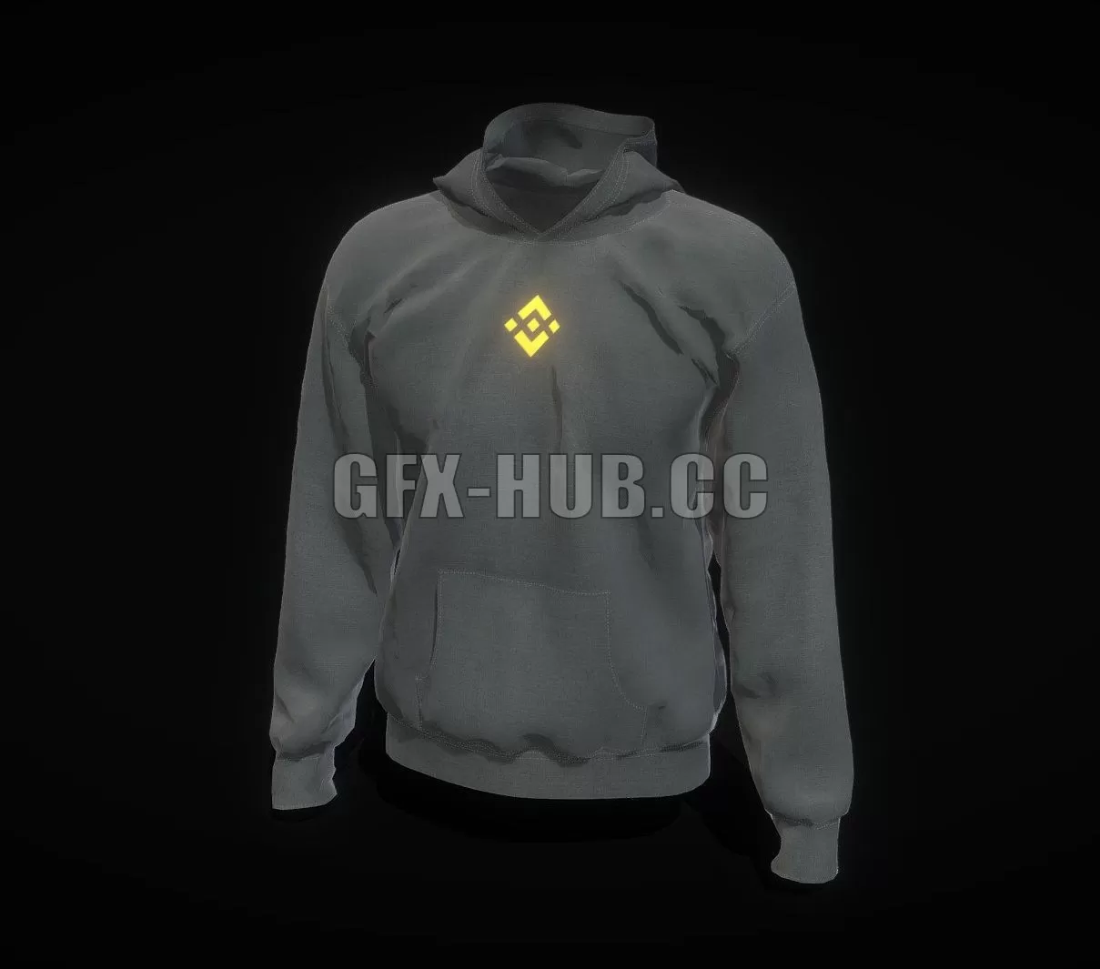 PBR Game 3D Model – BINANCE Trader Hoodie