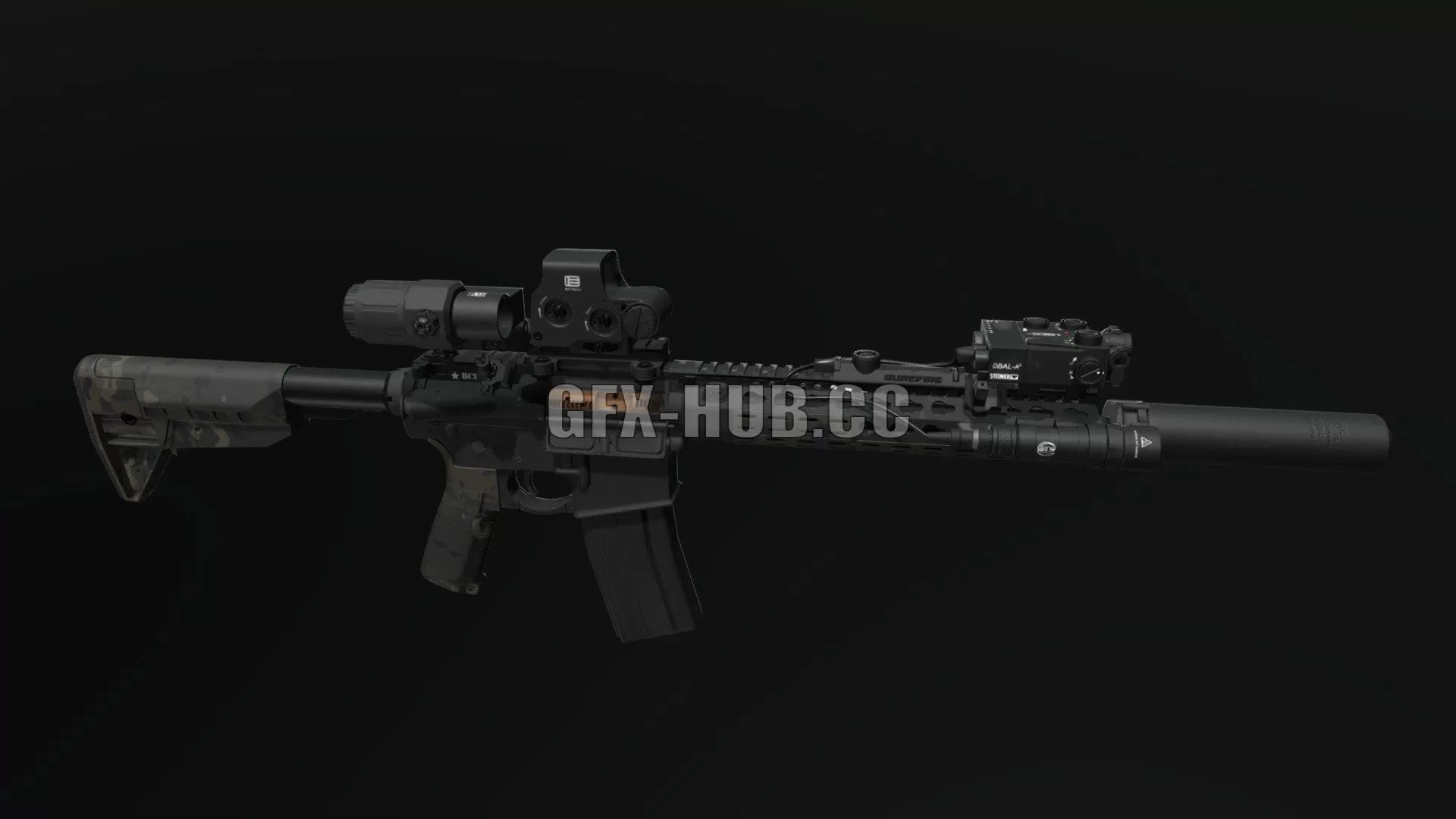 PBR Game 3D Model – BlackPowderRedEarth Carbine